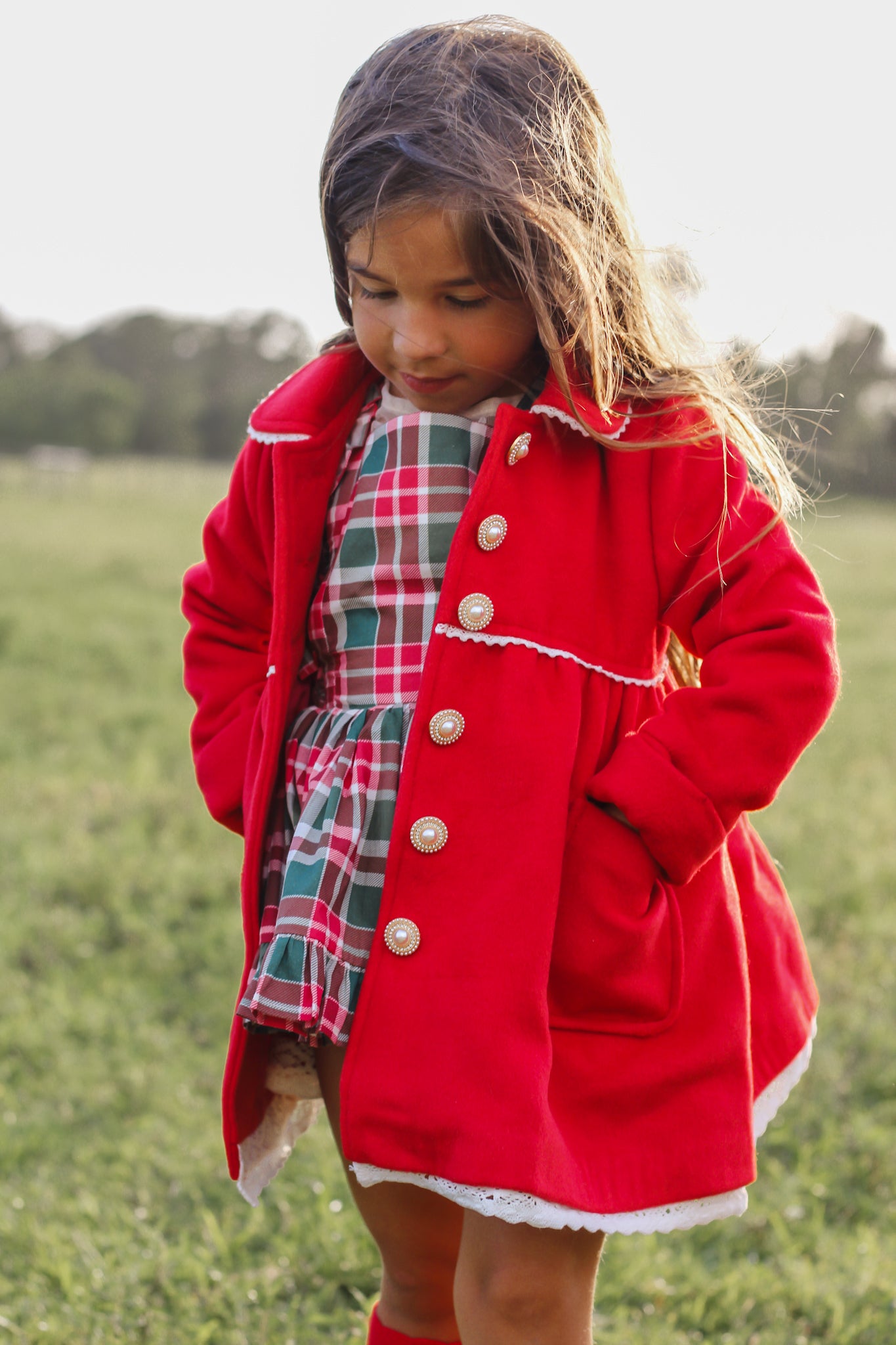 FLAWED Caroline Coat in Cardinal Red