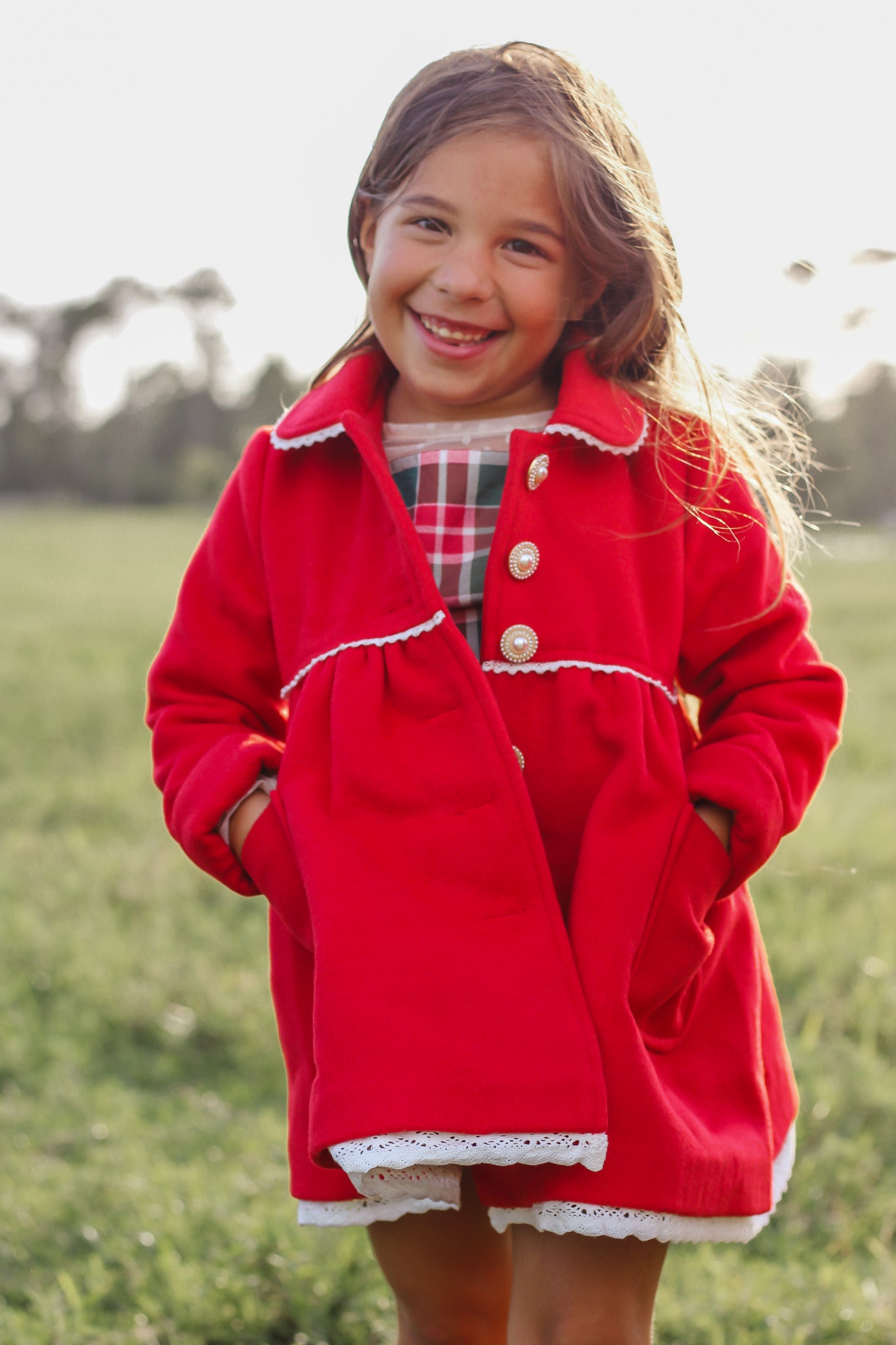 FLAWED Caroline Coat in Cardinal Red