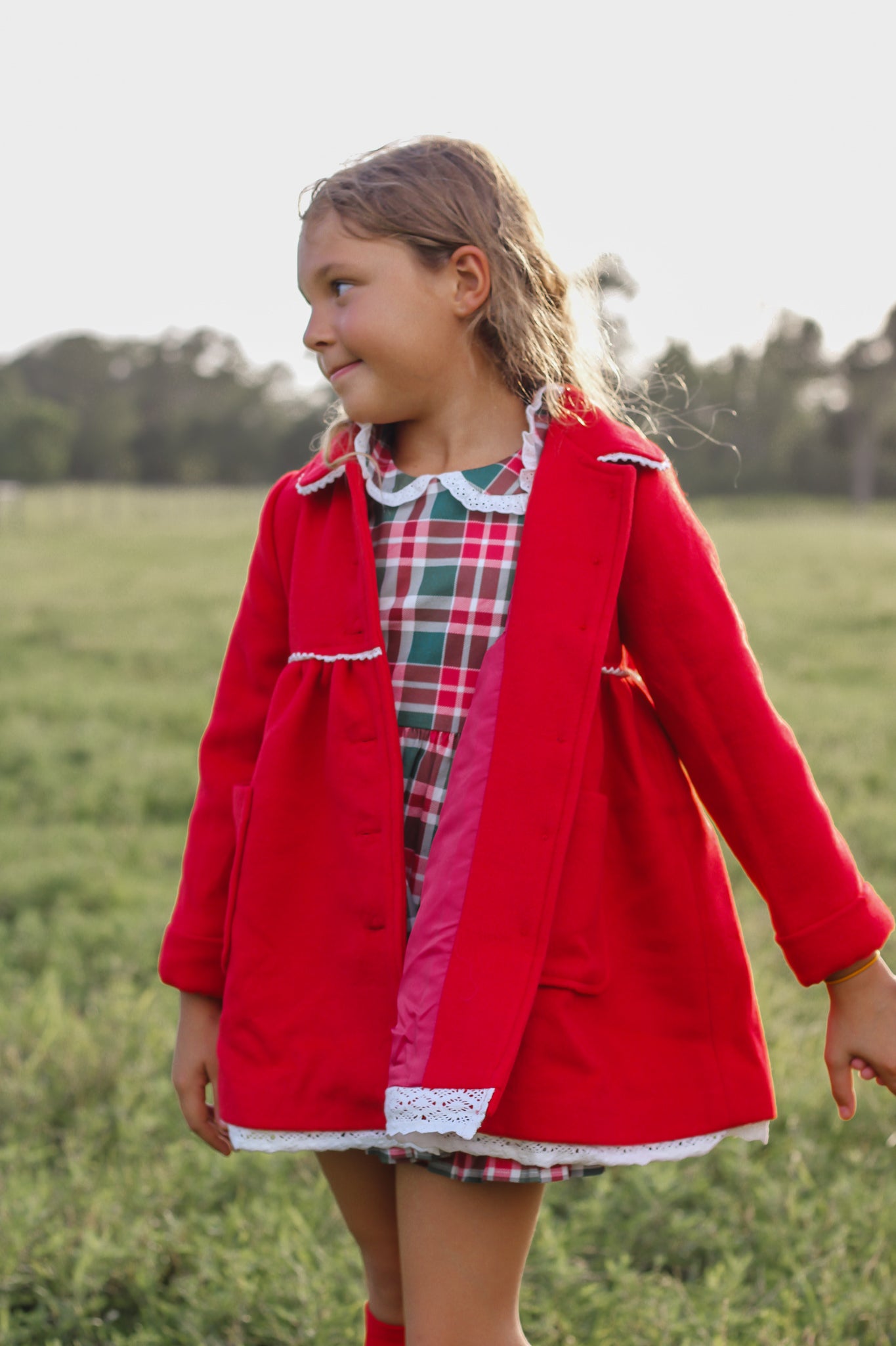 FLAWED Caroline Coat in Cardinal Red
