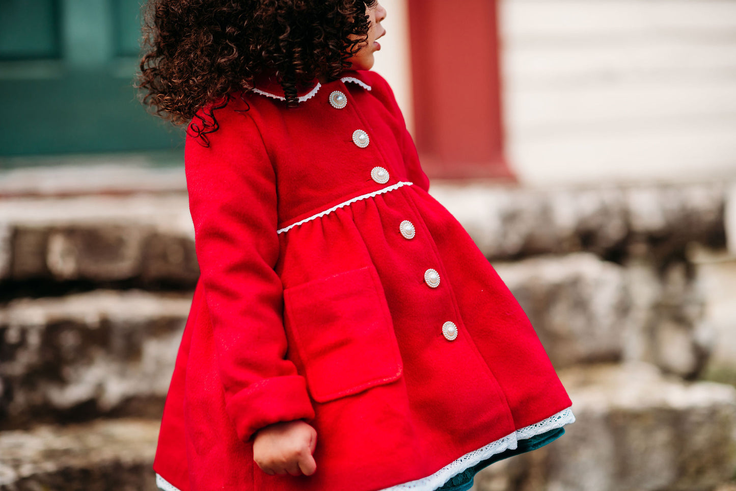 FLAWED Caroline Coat in Cardinal Red