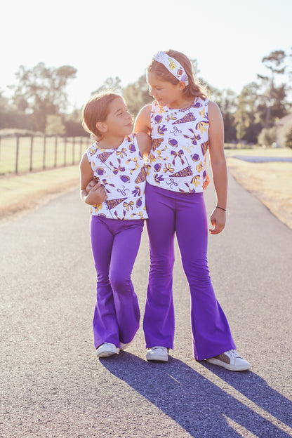 Purple Flare Pants