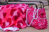 Pink Leopard Beach Bag