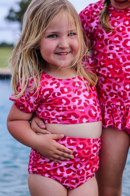 Pink Leopard Highwaisted Bikini