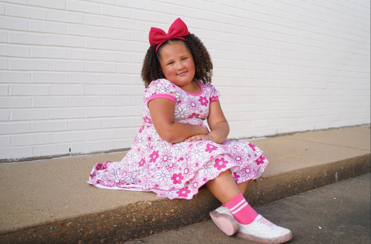 Barbie Dress in Pink Floral