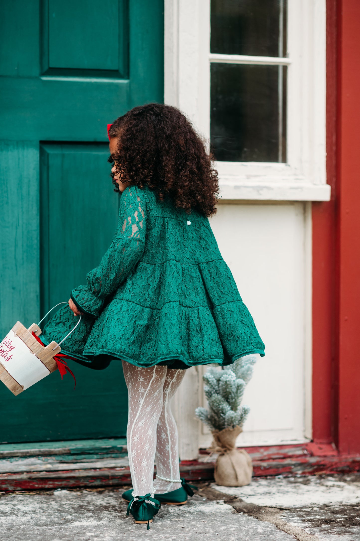 Lettie Dress in Evergreen