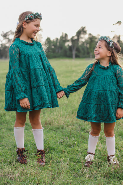 Lettie Dress in Evergreen