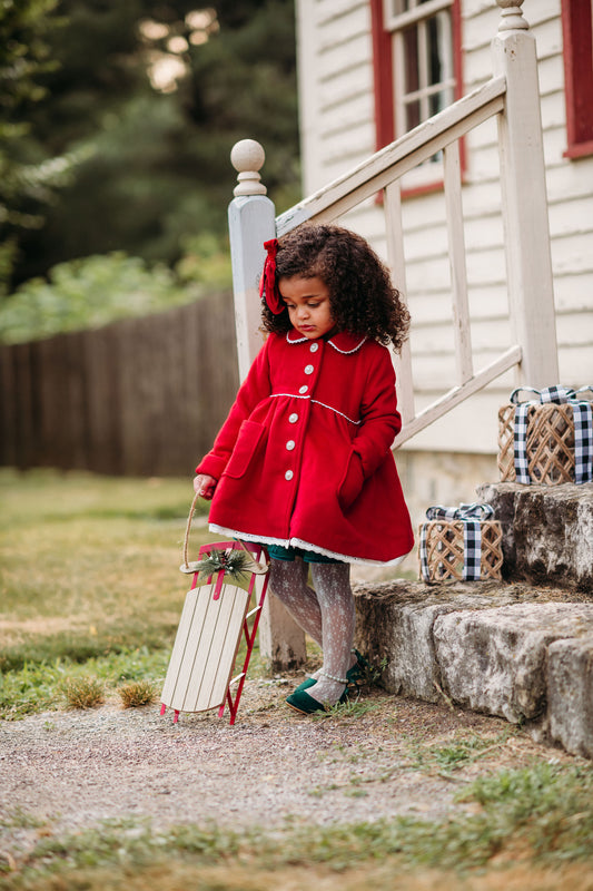 FLAWED Caroline Coat in Cardinal Red