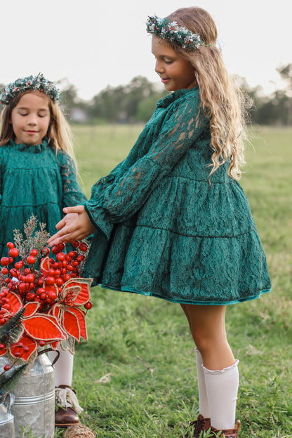 Lettie Dress in Evergreen